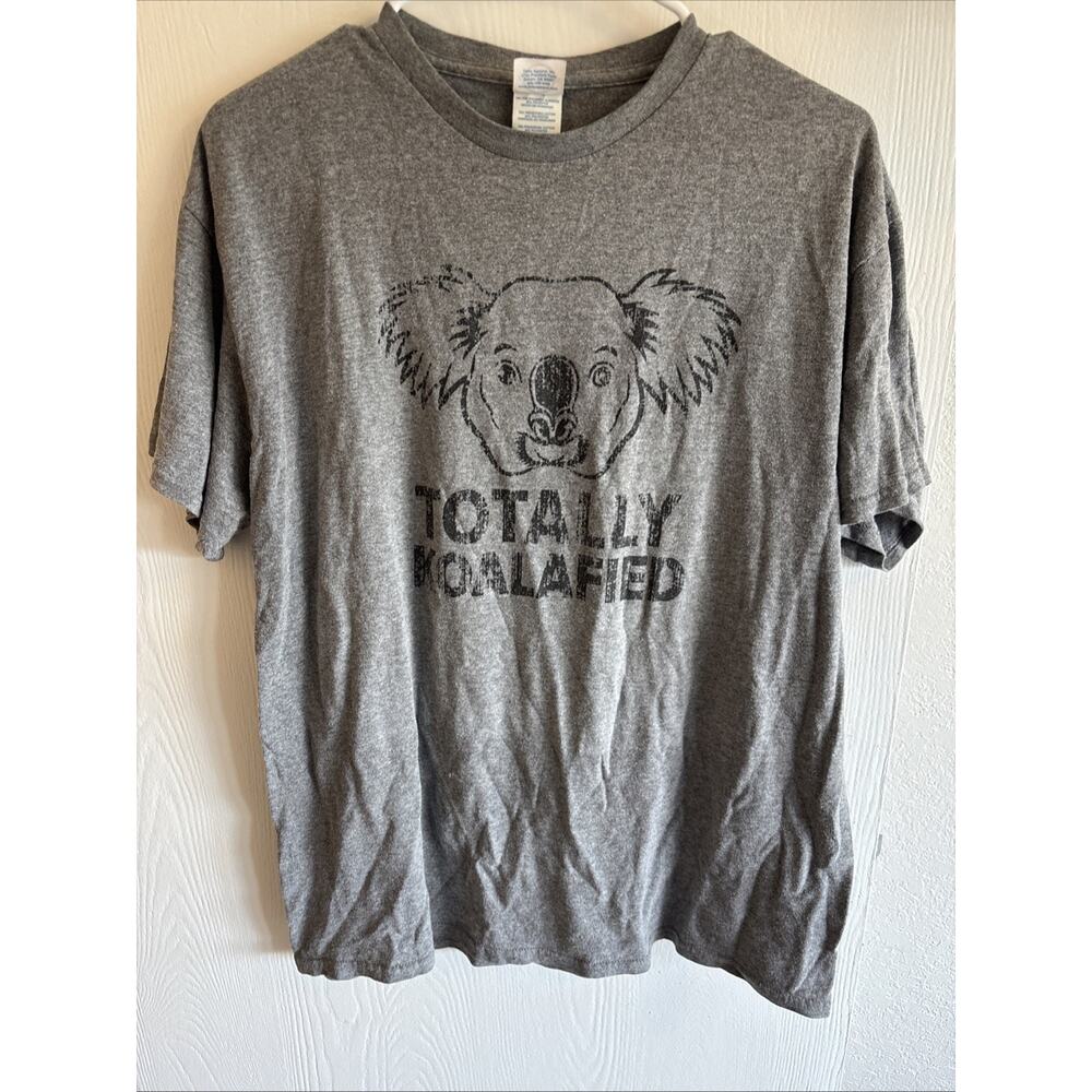 Delta Pro Weight gray "Totally Koalafied" crewneck t-shirt Size Large